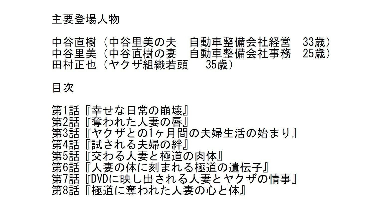 【官能小説】夫の借金のためにヤクザに抱かれ寝取られた人妻 サンプル1